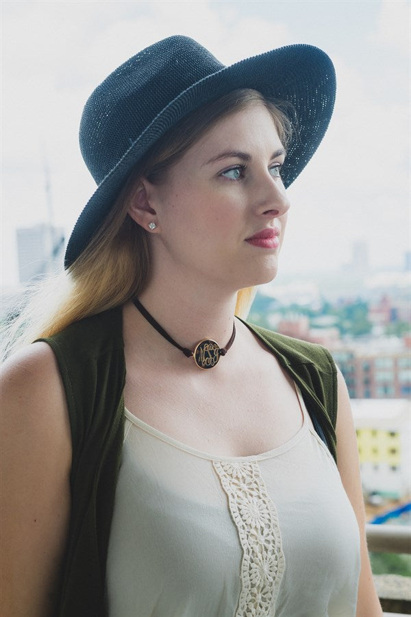 Fashion Suede Choker With An Engravable  Disc Necklaces Available 3 Colors - Atlanta Jewelers Supply