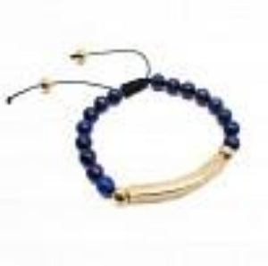 Stainless Steel Gold Bar Beaded Bracelet - Atlanta Jewelers Supply