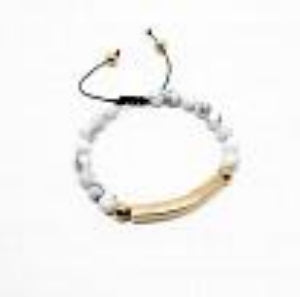 Stainless Steel Gold Bar Beaded Bracelet - Atlanta Jewelers Supply