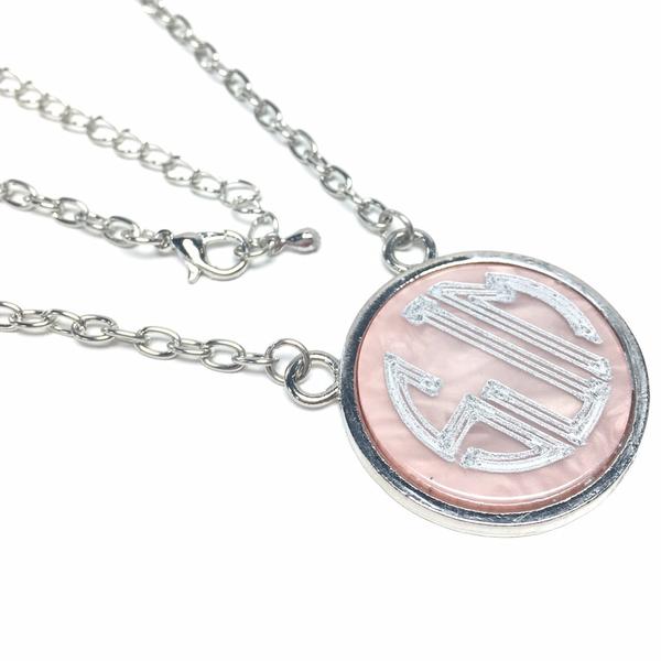 Trendy  Engravable Marble Necklace with Silver Color Chain - Atlanta Jewelers Supply