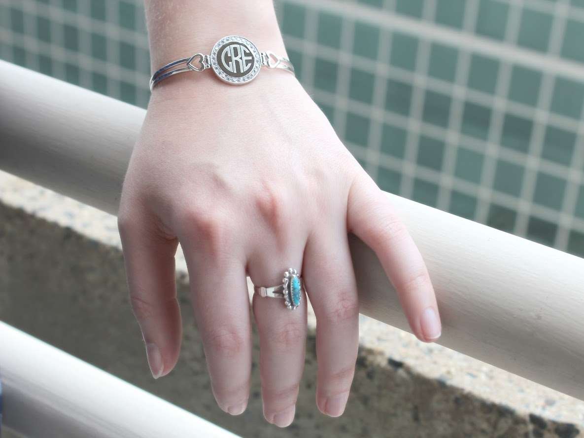 Elegant Engravable White Copper Circle Bracelet With CZ around with  Princess Hearts on each side - Atlanta Jewelers Supply