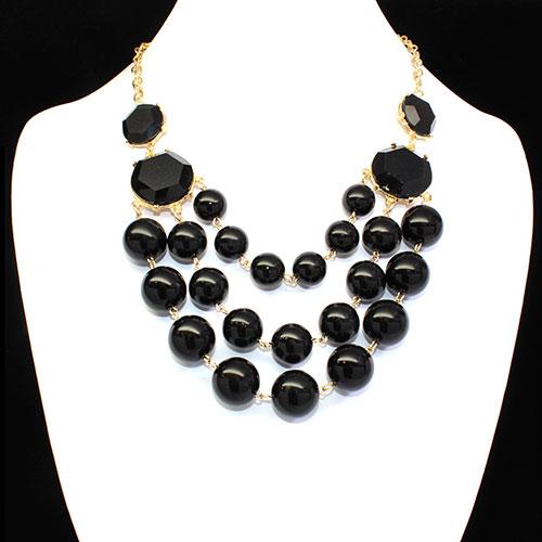 Black and Red Bead Design Bubble Necklace - Atlanta Jewelers Supply