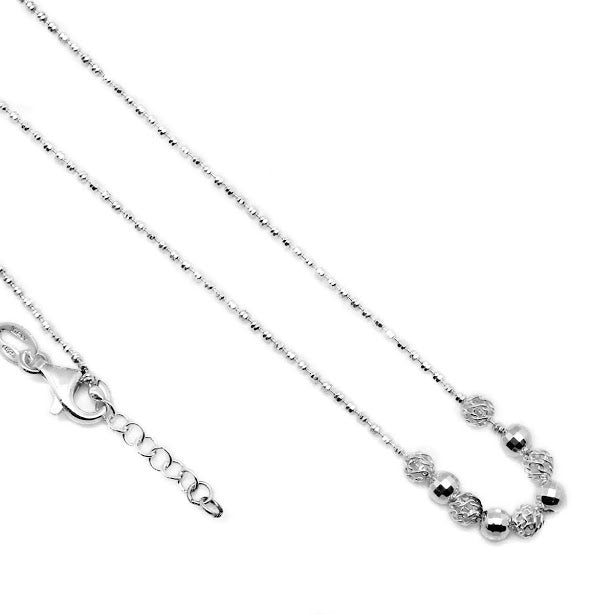 Sterling Silver Crystal Ball Necklace - Atlanta Jewelers Supply