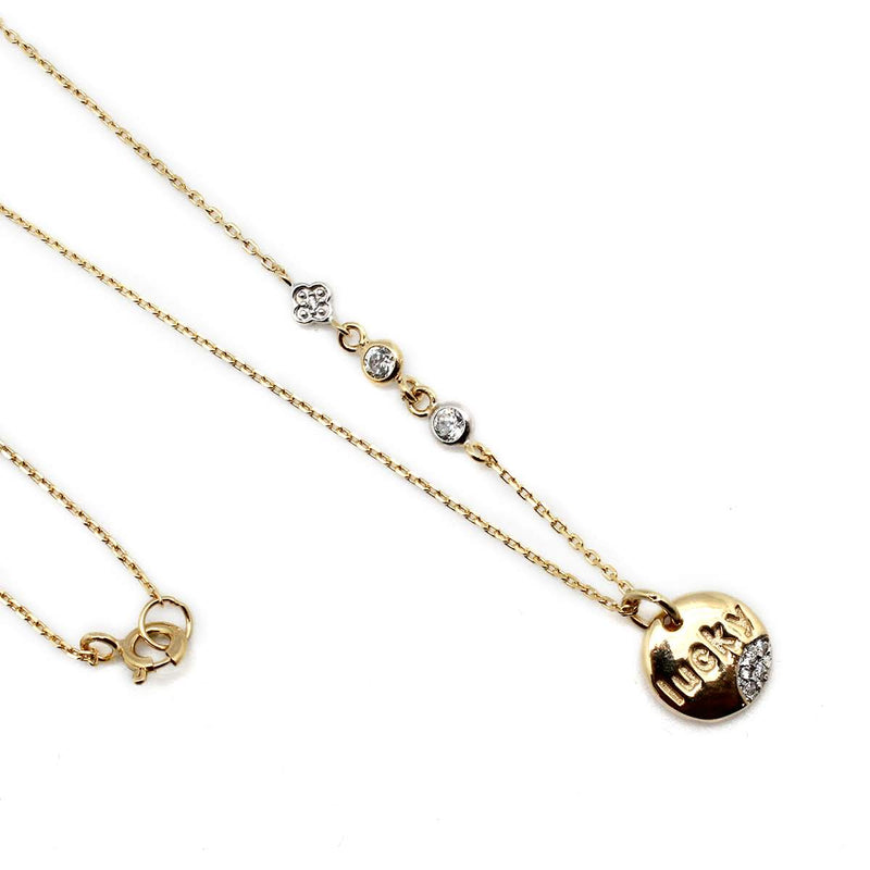 Sterling Silver CZ Lucky Necklace - Atlanta Jewelers Supply