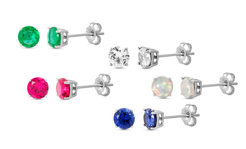 Sterling Silver Multi-Gem Earring Set - Atlanta Jewelers Supply