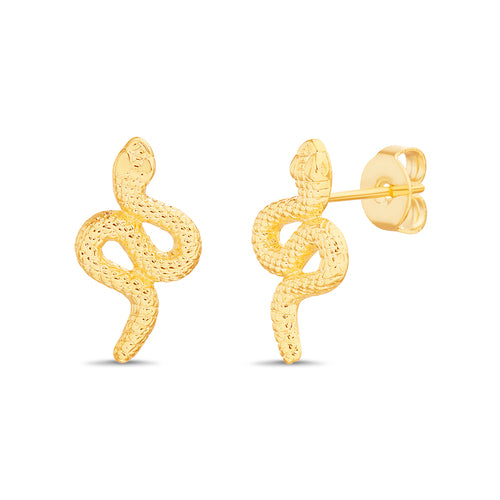 Sterling Silver Snake Studs