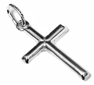Sterling Silver Plain Puffed Cross Pendant - Atlanta Jewelers Supply