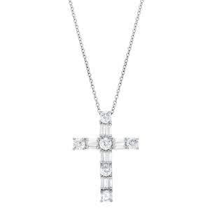 Sterling Silver Clear Cz Cross Pendant - Atlanta Jewelers Supply