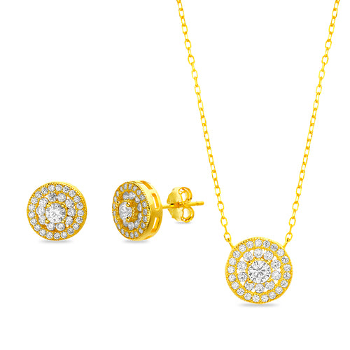 CZ Circle Flower & Stud Set - Atlanta Jewelers Supply