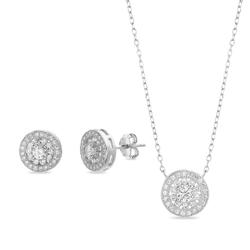 CZ Circle Flower & Stud Set - Atlanta Jewelers Supply