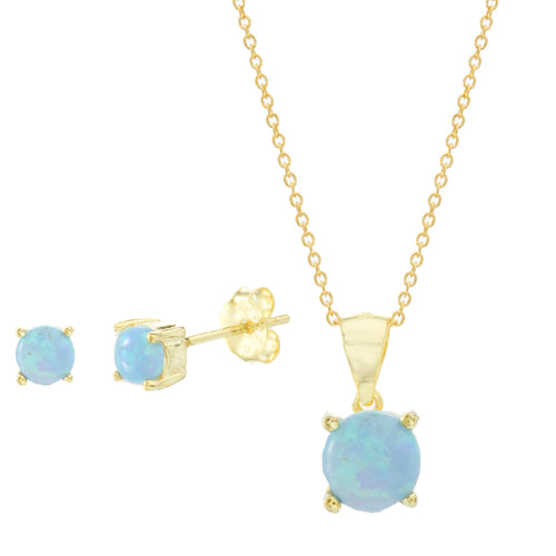 Gold Opal Round Set (Chain not included) - Atlanta Jewelers Supply