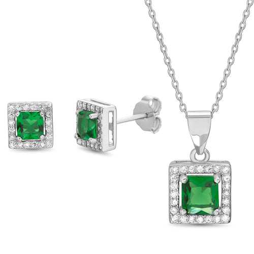 CZ Asscher Cut CZ Border Set (Three Colors) - Atlanta Jewelers Supply