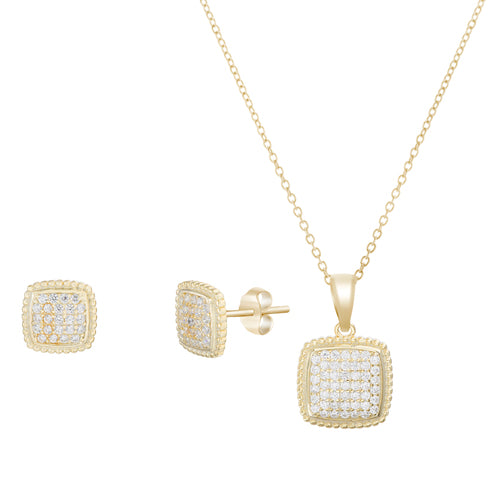 Sterling Silver CZ Square Bead Border Set - Atlanta Jewelers Supply