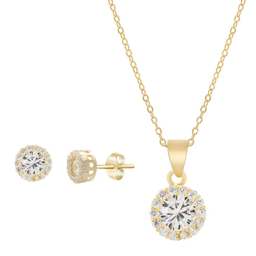 Sterling Silver Gold CZ Pronged Set - Atlanta Jewelers Supply