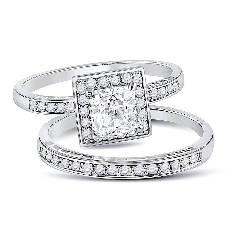 Sterling Silver Set Of Two Cz Stone Rings - Atlanta Jewelers Supply