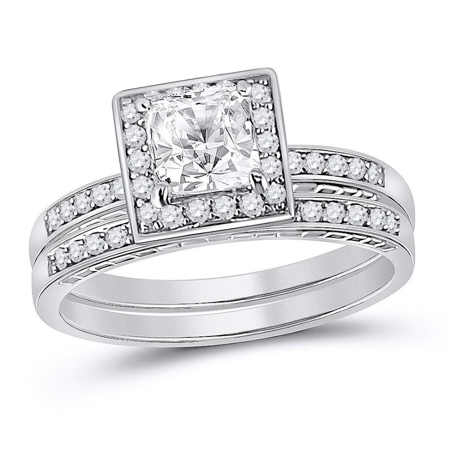 Sterling Silver Set Of Two Cz Stone Rings - Atlanta Jewelers Supply