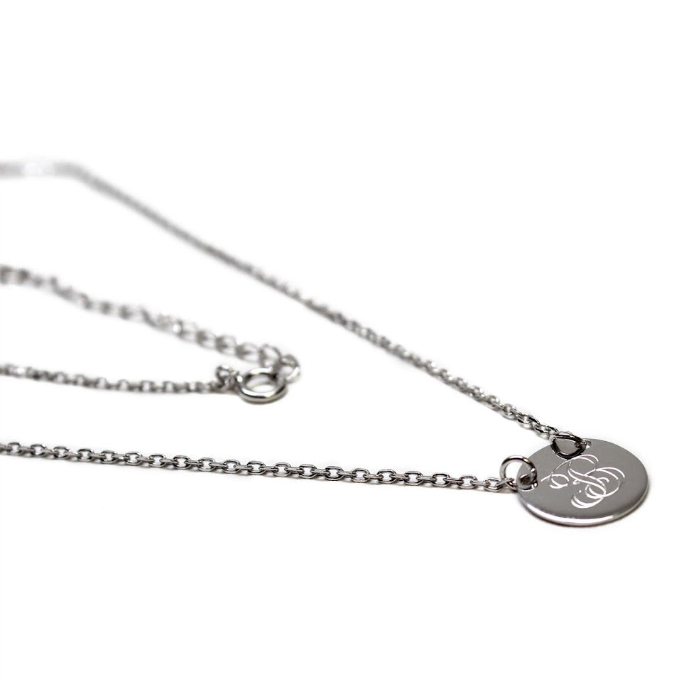 Sterling Silver Engravable Small Round Necklaces - Atlanta Jewelers Supply