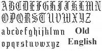 Old English Font - Atlanta Jewelers Supply