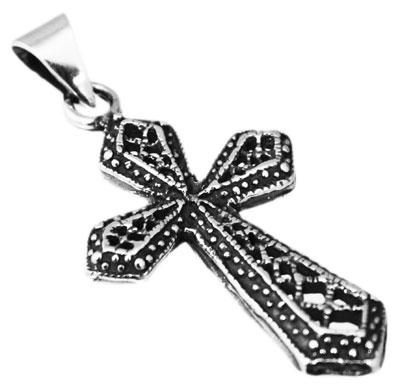 Sterling Silver Oxidized Cross Pendant - Atlanta Jewelers Supply