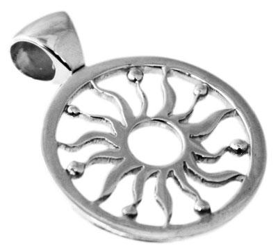 Sterling Silver Round Cut-Out Sun Pendant - Atlanta Jewelers Supply