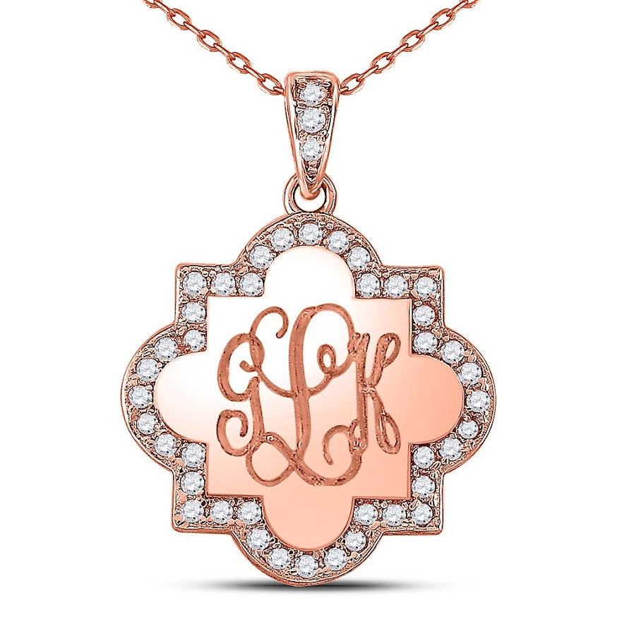 Sterling Silver Engravable Quatrefoil Necklace - Atlanta Jewelers Supply