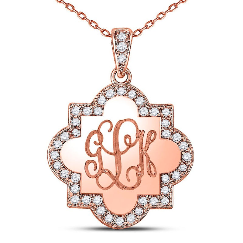 Sterling Silver Engravable Quatrefoil Necklace - Atlanta Jewelers Supply