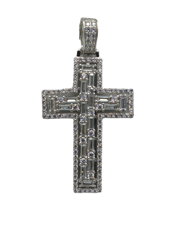 Sterling Silver Cross Mens Pendant