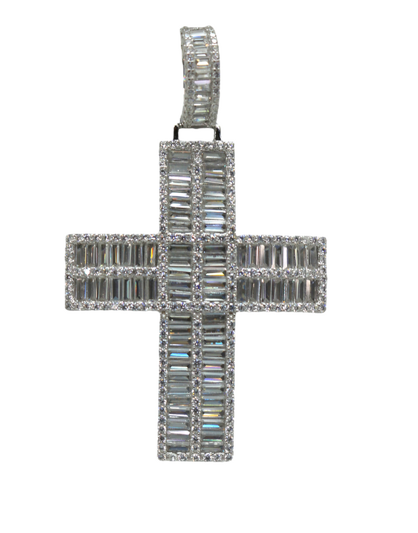 Sterling Silver Cross Mens Pendant