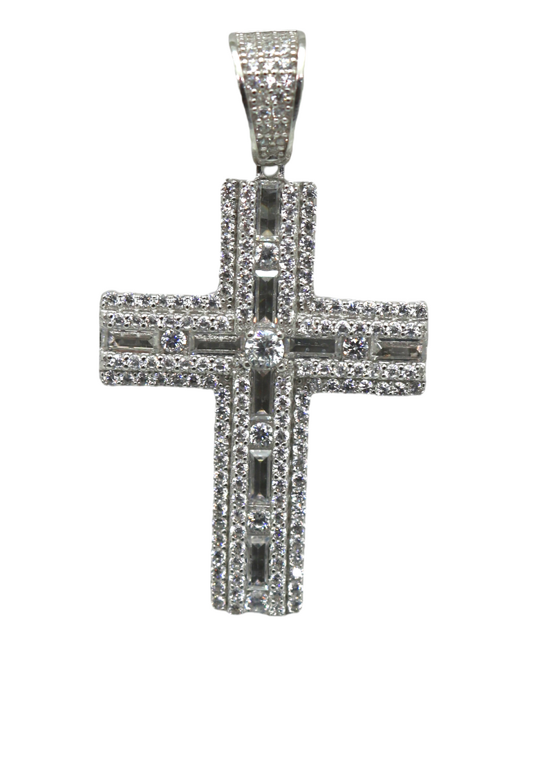 Sterling Silver Cross Mens Pendant