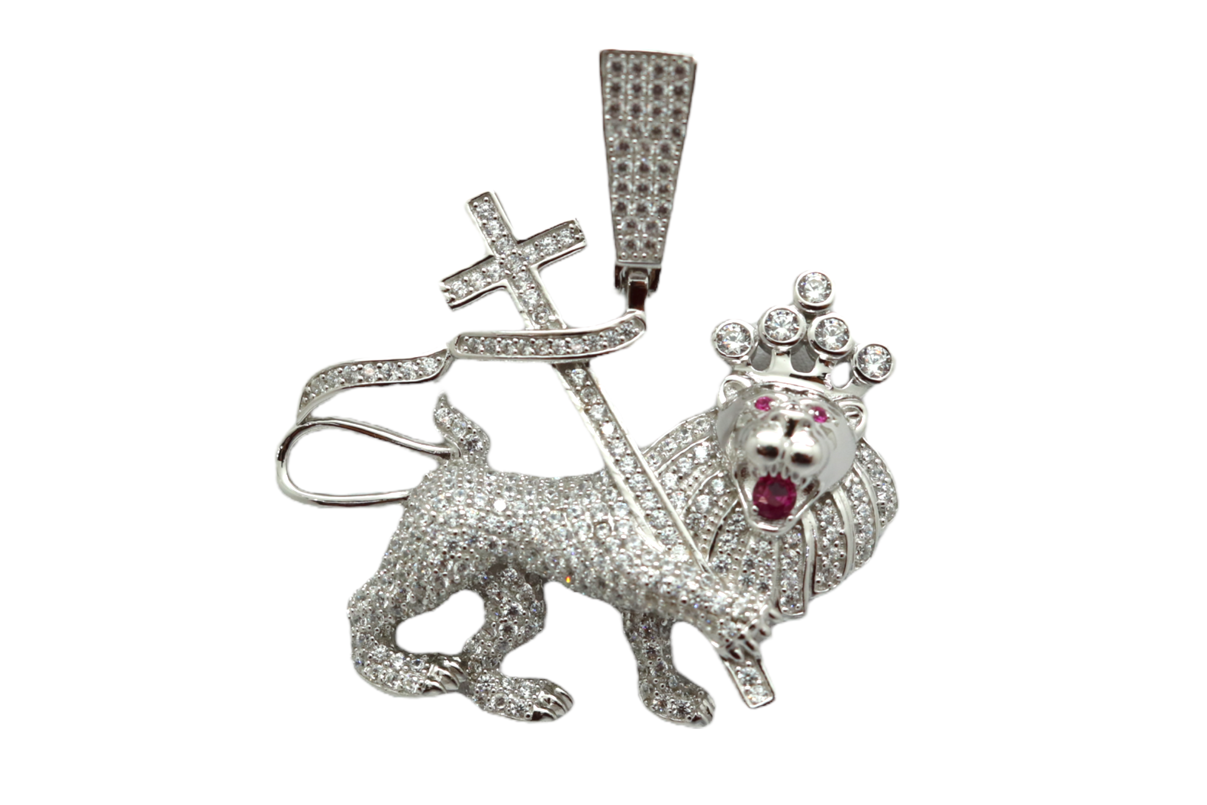 Sterling Silver Lion King Mens Pendant