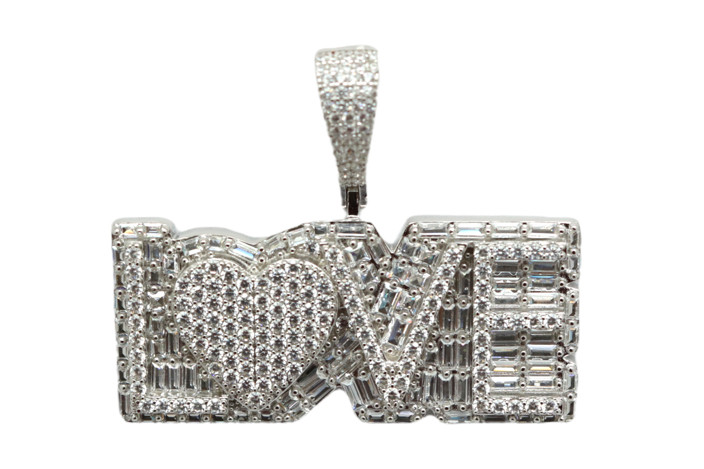 Sterling Silver LOVE Mens Pendant