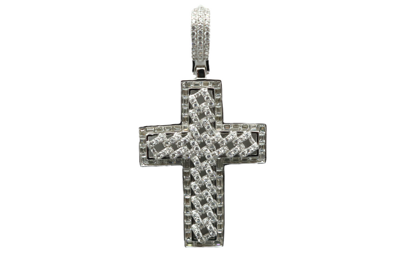 Sterling Silver Cross Mens Pendant