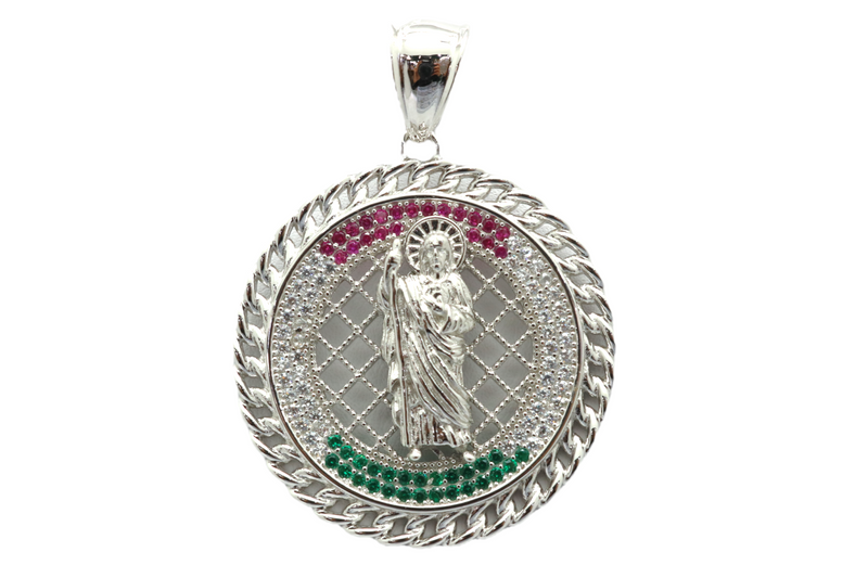 Sterling Silver Jesus Mens Pendant