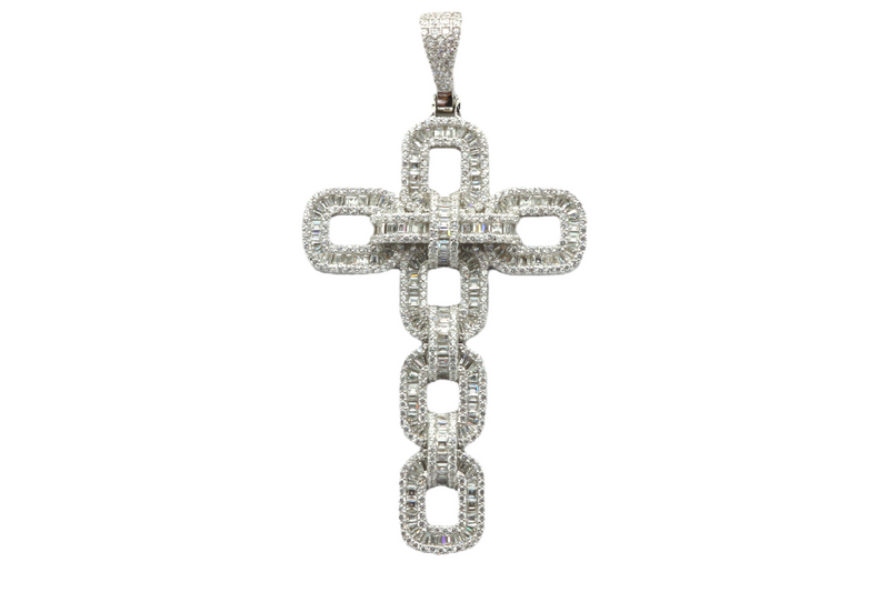 Sterling Silver Cross Mens Pendant