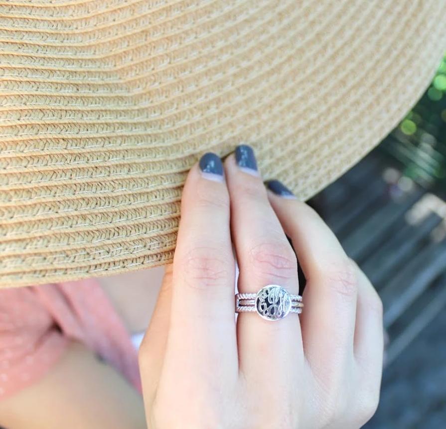 Engravable Sterling Silver Rope Jacket Stackable Ring - Atlanta Jewelers Supply