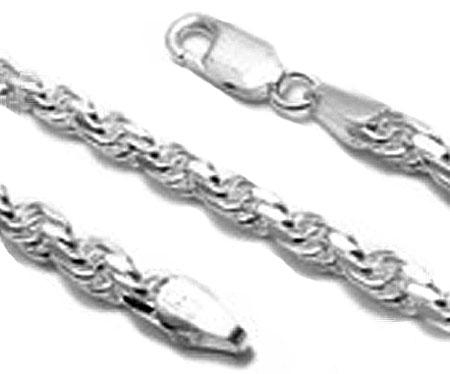 Sterling Silver 3.0 MM Rope Chain (100 GUAGE) Available in 16"-30" - Atlanta Jewelers Supply