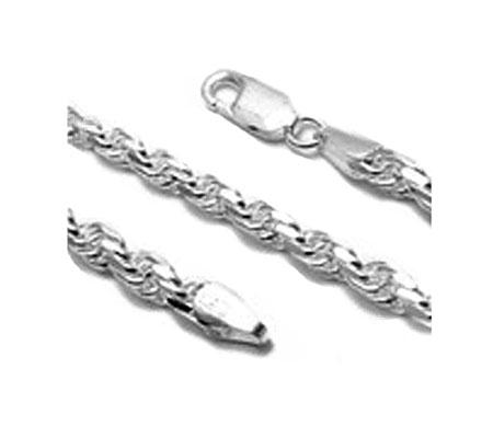 Sterling Silver 2.0 MM Rope Chain (60 GUAGE) Available in 16"-30" - Atlanta Jewelers Supply