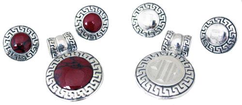 Sterling Silver Reversible & Engravable Pendant Set - Atlanta Jewelers Supply