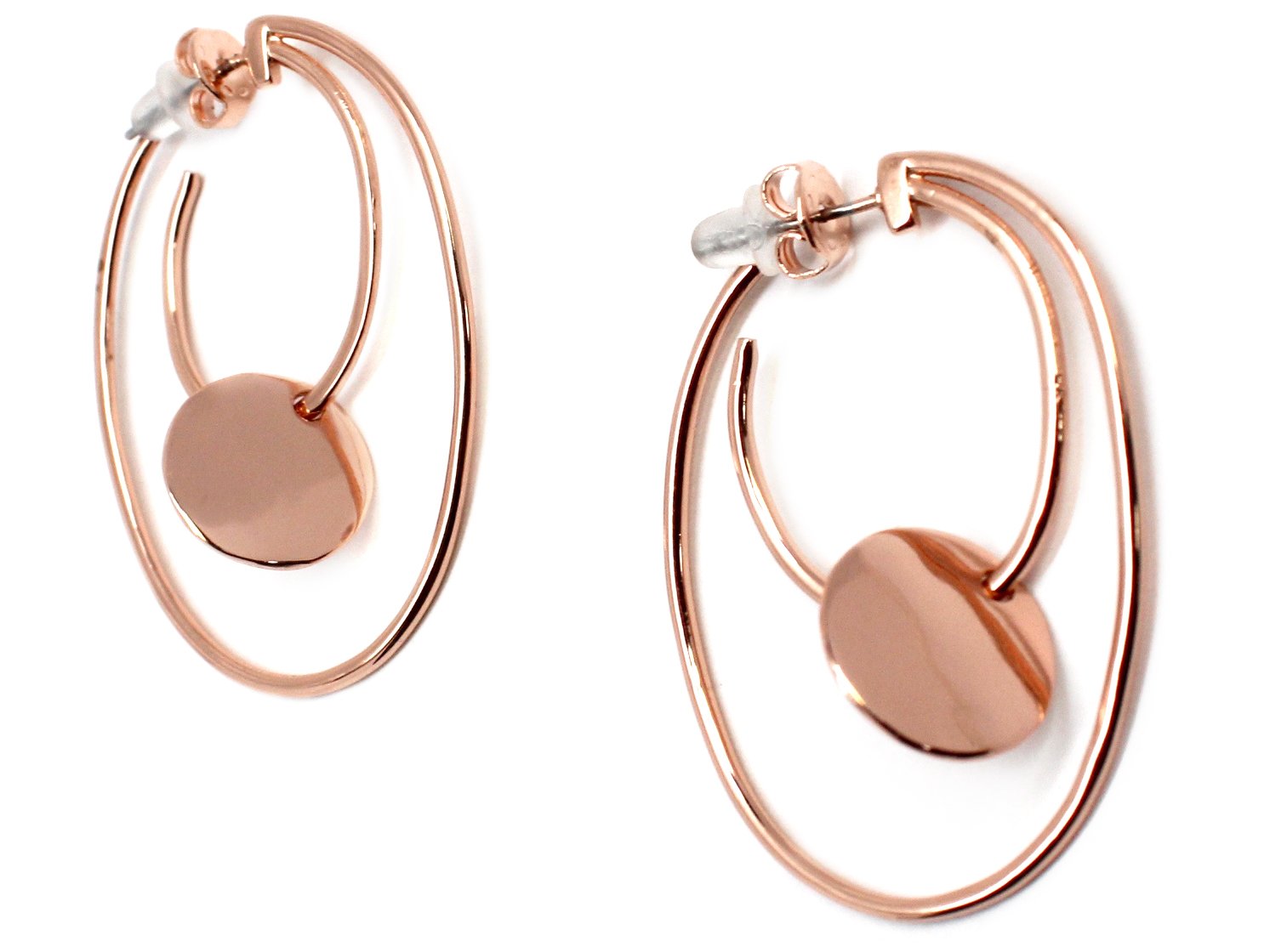 Engraved Disc Double Hoop Earrings - Atlanta Jewelers Supply