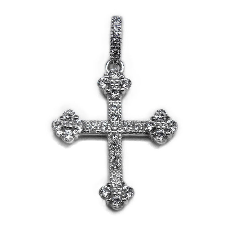 Sterling Silver CZ Cross Pendant - Atlanta Jewelers Supply
