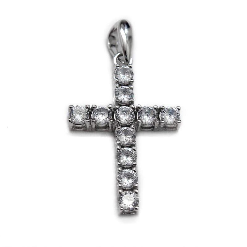 Sterling Silver CZ Cross With Sterling Top Bail - Atlanta Jewelers Supply