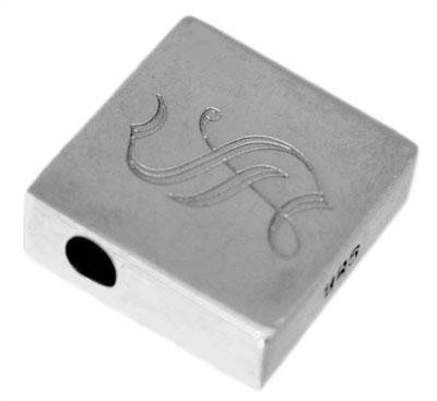 Sterling Silver Big Square Engravable Slide Pendant - Atlanta Jewelers Supply