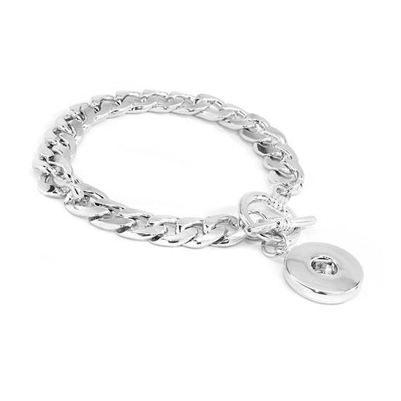 CUBAN CHAIN BRACELET WITH A SNAP CHARM - Ali Wholesale Express