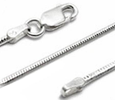 Sterling Silver (1.25 MM) Diamond Cut Snake Chains With Lobster Lock (SQR SNK 030) - Atlanta Jewelers Supply