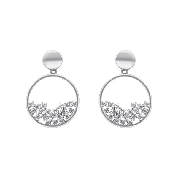 Sterling Silver Circle Dangle Earrings