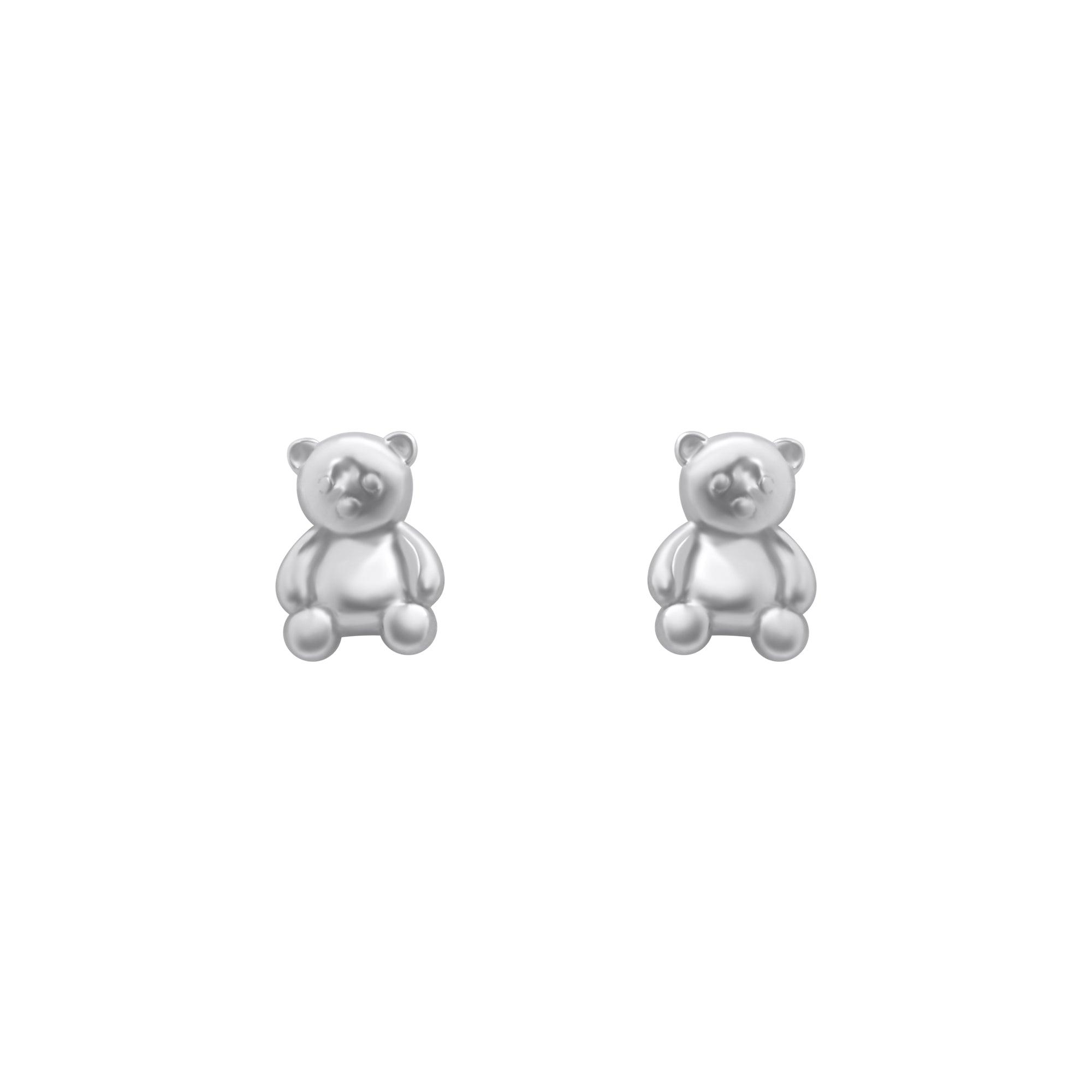 Sterling Silver Teddy Bear Studs