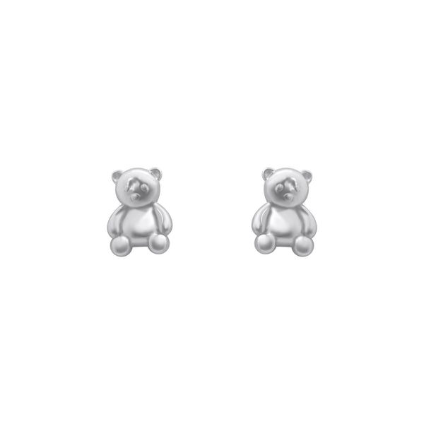 Sterling Silver Teddy Bear Studs