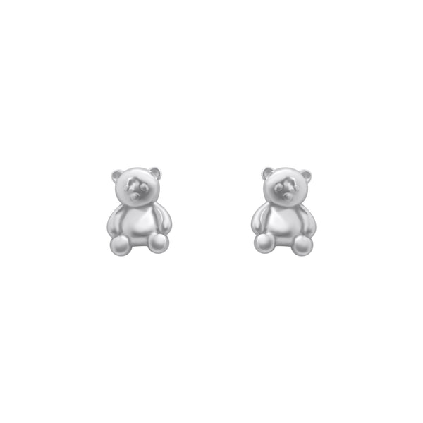 Sterling Silver Teddy Bear Studs