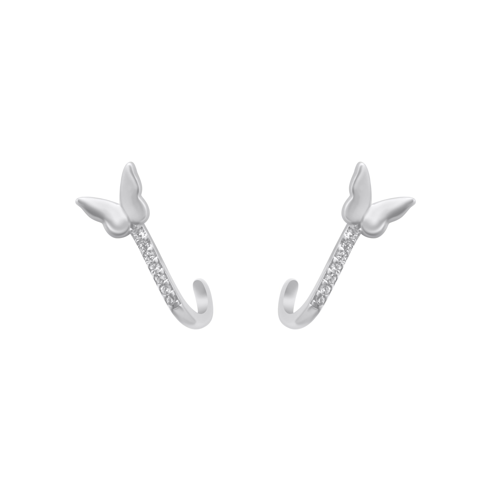 Sterling Silver Butterfly Earring Cuff
