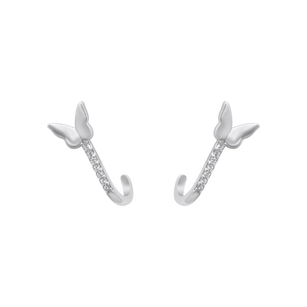 Sterling Silver Butterfly Earring Cuff